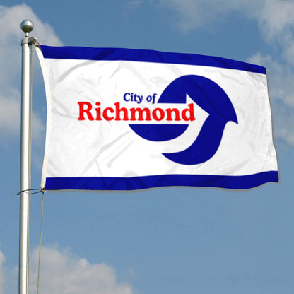 City of Richmond (California, USA) Flag: 3x5ft Man Cave American California Modern Streamline Style Decor Banner