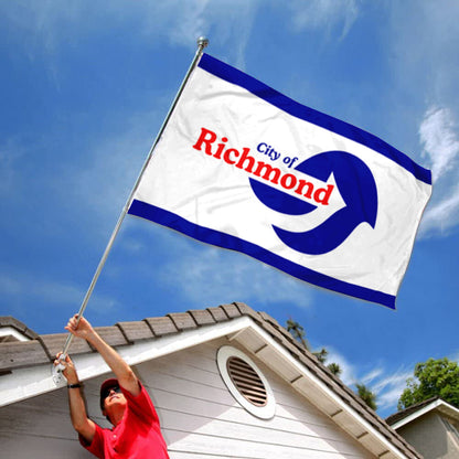 City of Richmond (California, USA) Flag: 3x5ft Man Cave American California Modern Streamline Style Decor Banner