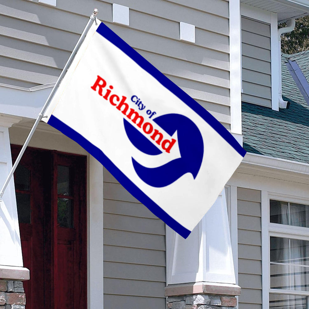 City of Richmond (California, USA) Flag: 3x5ft Man Cave American California Modern Streamline Style Decor Banner