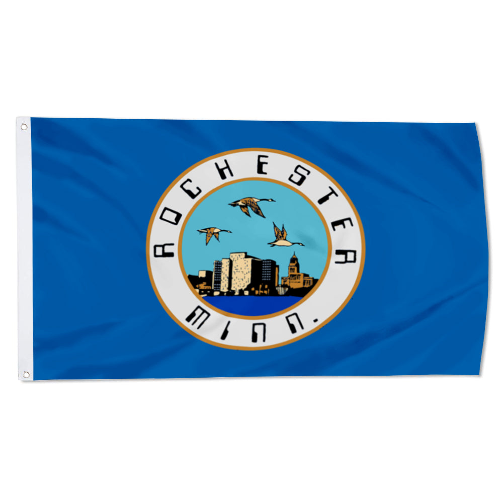 City of Rochester (Minnesota, USA) Flag: 3x5ft Man Cave American Minnesota Urban-Nature Style Decor Banner