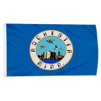 City of Rochester (Minnesota, USA) Flag: 3x5ft Man Cave American Minnesota Urban-Nature Style Decor Banner