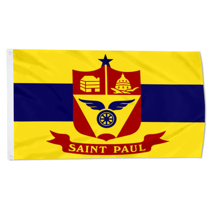 City of Saint Paul (Minnesota, USA) Flag: 3x5ft Man Cave American Minnesota Diversified Industry Style Decor Banner