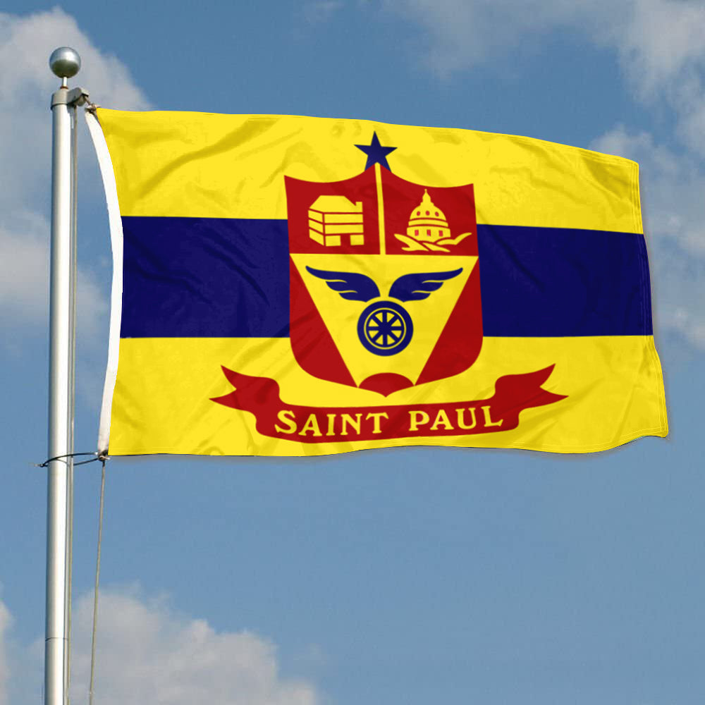City of Saint Paul (Minnesota, USA) Flag: 3x5ft Man Cave American Minnesota Diversified Industry Style Decor Banner
