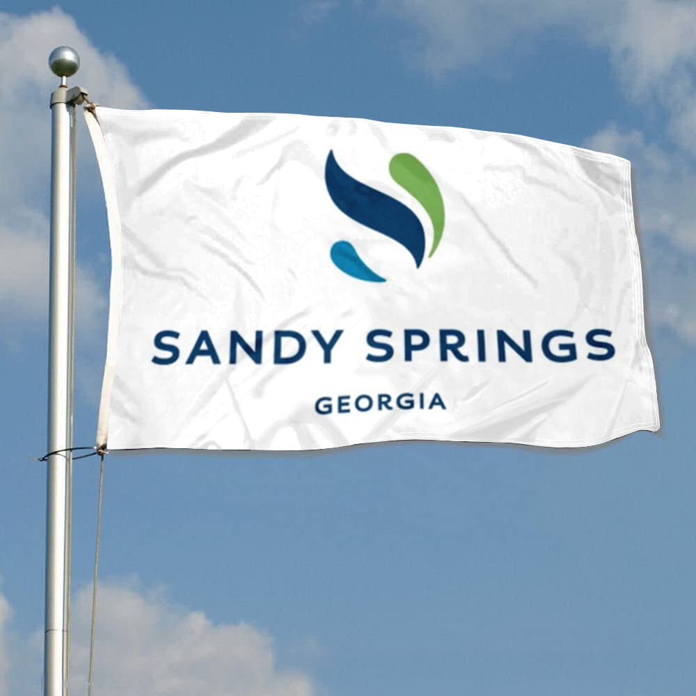City of Sandy Springs (Georgia, USA) Flag: 3x5ft Man Cave American Georgia Modern Fresh Style Decor Banner