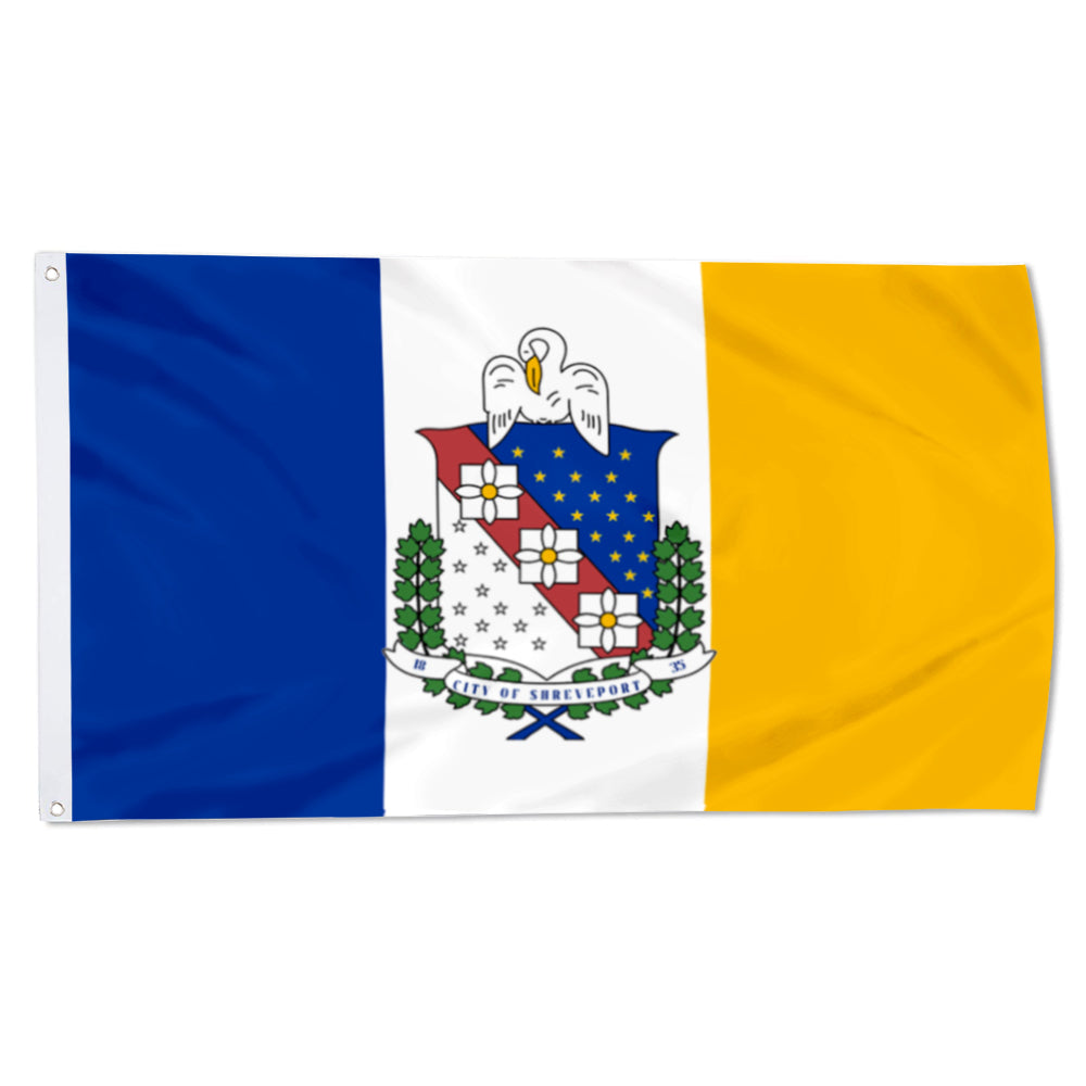 City of Shreveport (Louisiana, USA) Flag: 3x5ft Man Cave American Louisiana Historical Heraldic Style Decor Banner