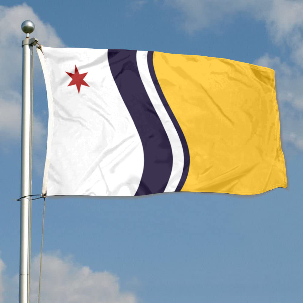 City of South Bend (Indiana, USA) Flag: 3x5ft Man Cave American Indiana Dynamic Regional Style Decor Banner