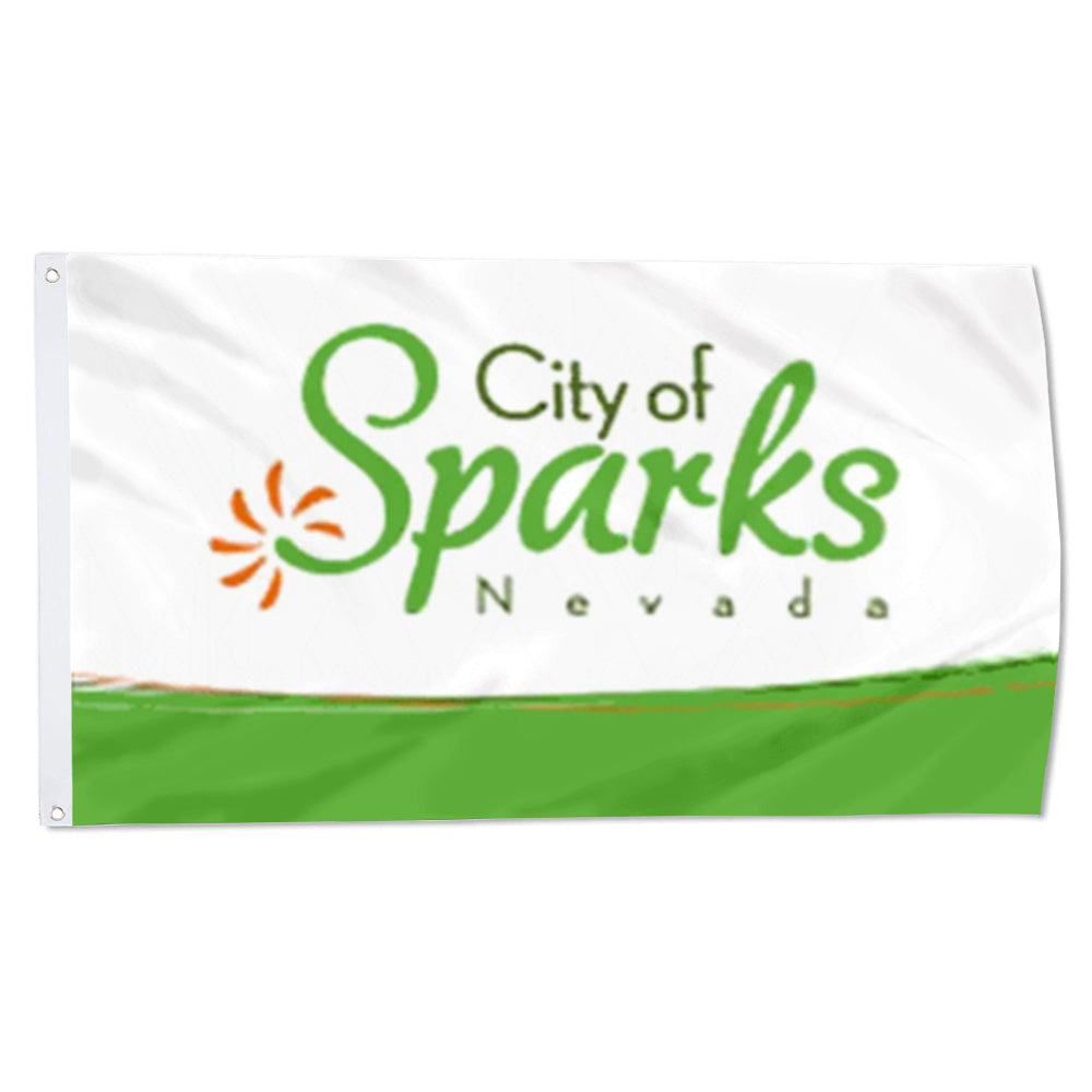 City of Sparks (Nevada, USA) Flag: 3x5ft Man Cave American Nevada Fresh Vitality Style Decor Banner