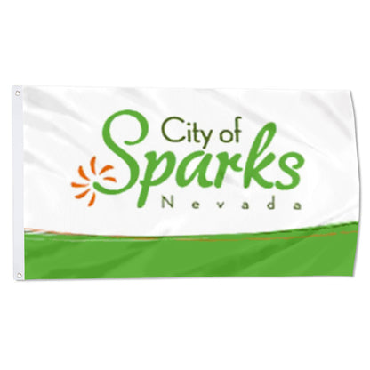 City of Sparks (Nevada, USA) Flag: 3x5ft Man Cave American Nevada Fresh Vitality Style Decor Banner