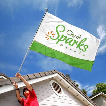 City of Sparks (Nevada, USA) Flag: 3x5ft Man Cave American Nevada Fresh Vitality Style Decor Banner