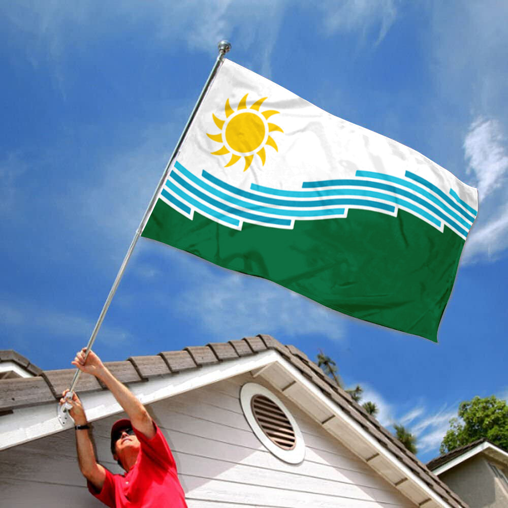 City of Spokane (Washington, USA) Flag: 3x5ft Man Cave American Northwest Natural Vitality Style Decor Banner