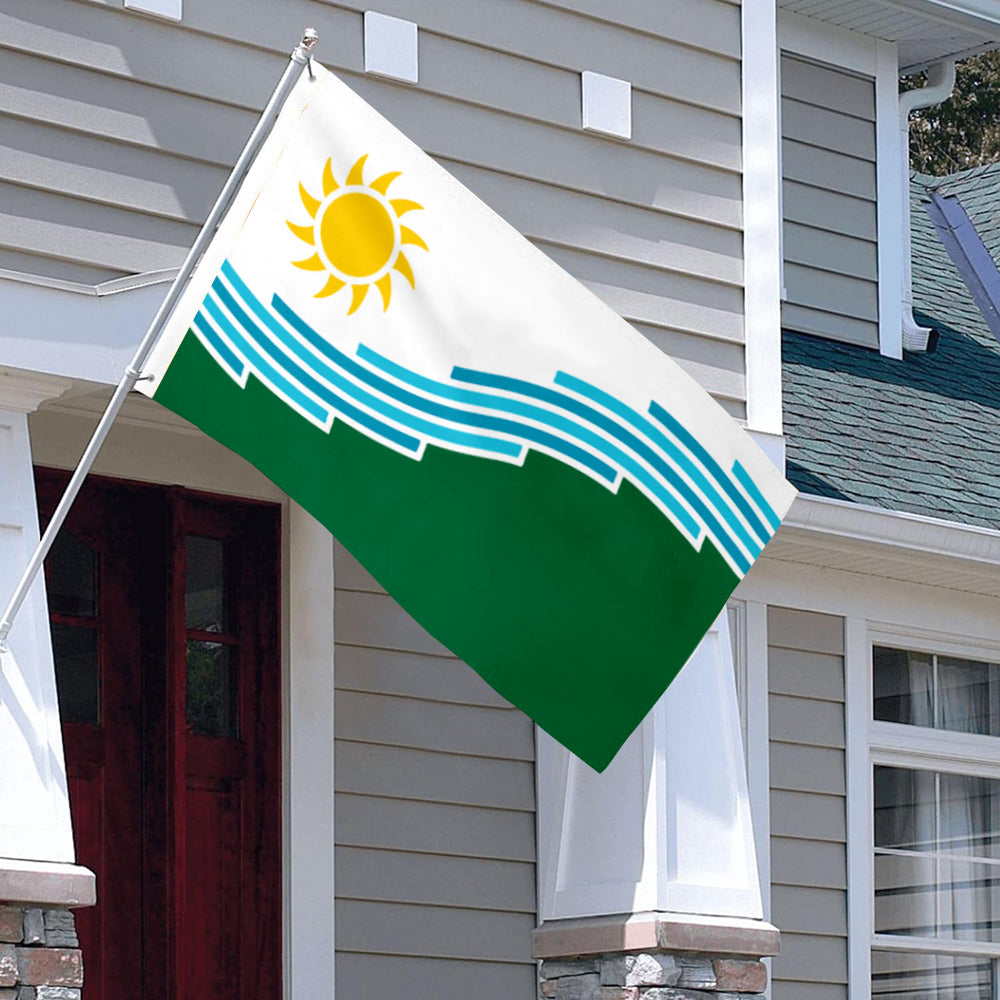 City of Spokane (Washington, USA) Flag: 3x5ft Man Cave American Northwest Natural Vitality Style Decor Banner