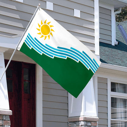 City of Spokane (Washington, USA) Flag: 3x5ft Man Cave American Northwest Natural Vitality Style Decor Banner