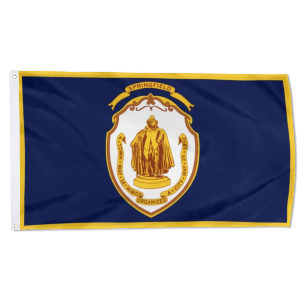 City of Springfield flag, Massachusetts flags 3x5ft banner man cave