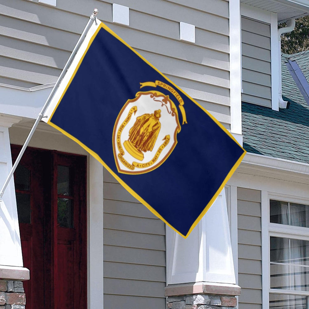 City of Springfield flag, Massachusetts flags 3x5ft banner man cave
