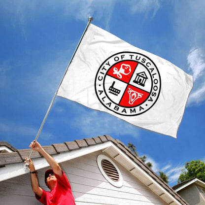 City of Tuscaloosa (Alabama, USA) Flag: 3x5ft Man Cave American Southern Multicultural Style Decor Banner
