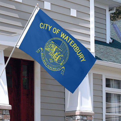City of Waterbury (Connecticut, USA) Flag: 3x5ft Man Cave American New England Industrial Retro Style Decor Banner