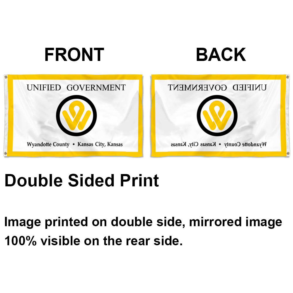 Wyandotte County-Kansas City (Kansas, USA) Unified Government Flag: 3x5ft Man Cave American Urban Modern Style Decor Banner