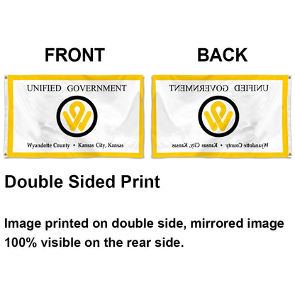 Wyandotte County-Kansas City (Kansas, USA) Unified Government Flag: 3x5ft Man Cave American Urban Modern Style Decor Banner