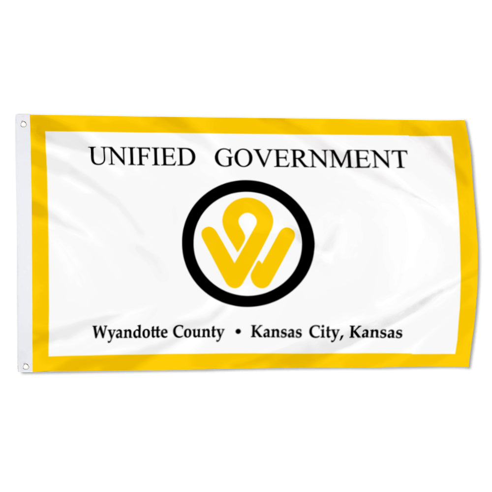 Wyandotte County-Kansas City (Kansas, USA) Unified Government Flag: 3x5ft Man Cave American Urban Modern Style Decor Banner