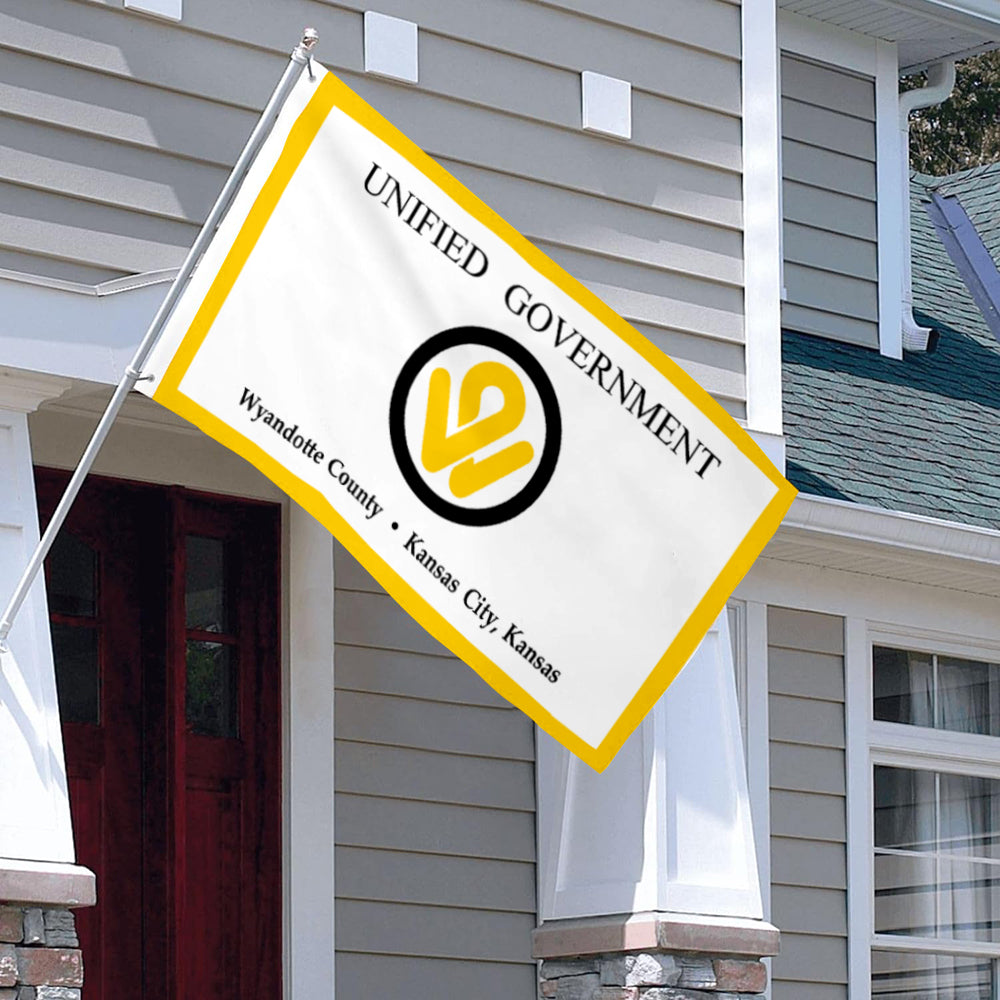 Wyandotte County-Kansas City (Kansas, USA) Unified Government Flag: 3x5ft Man Cave American Urban Modern Style Decor Banner