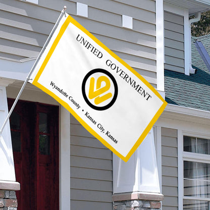 Wyandotte County-Kansas City (Kansas, USA) Unified Government Flag: 3x5ft Man Cave American Urban Modern Style Decor Banner