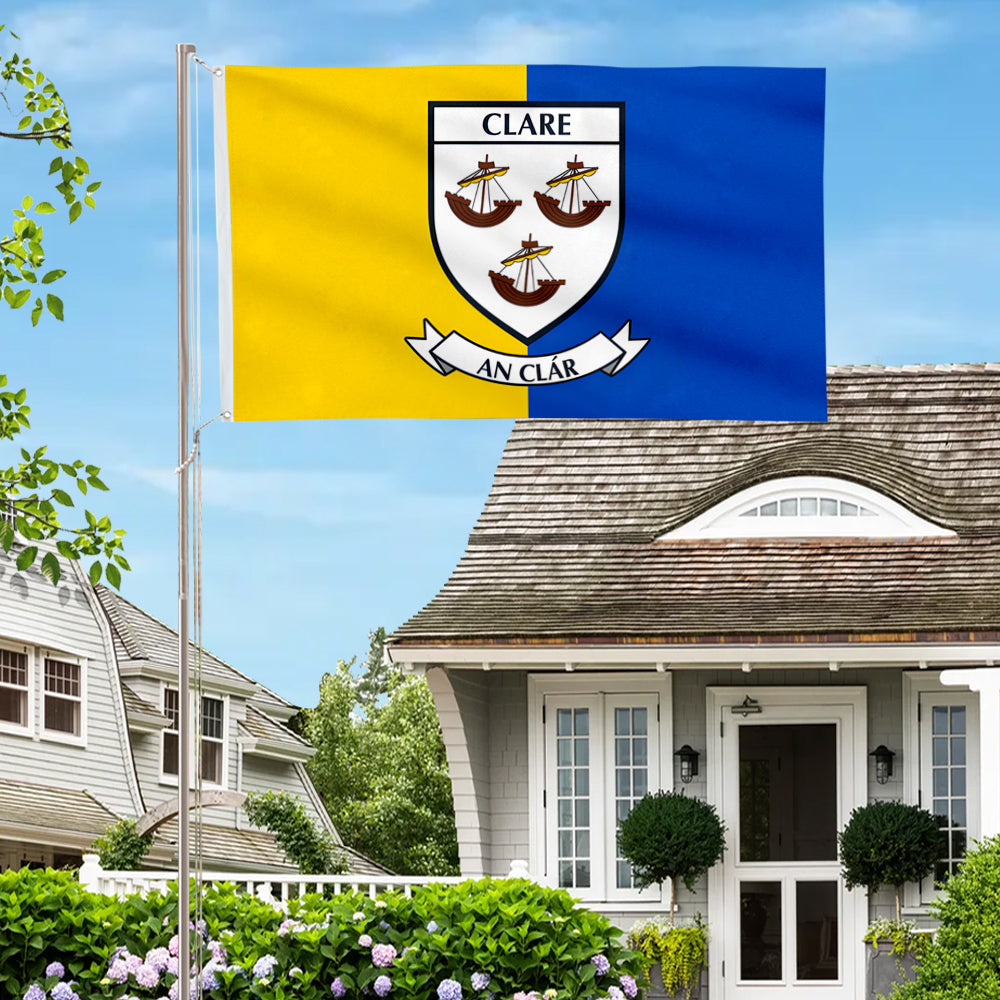 Clare County Coat of Arms Ireland flag 3x5ft banner man cave
