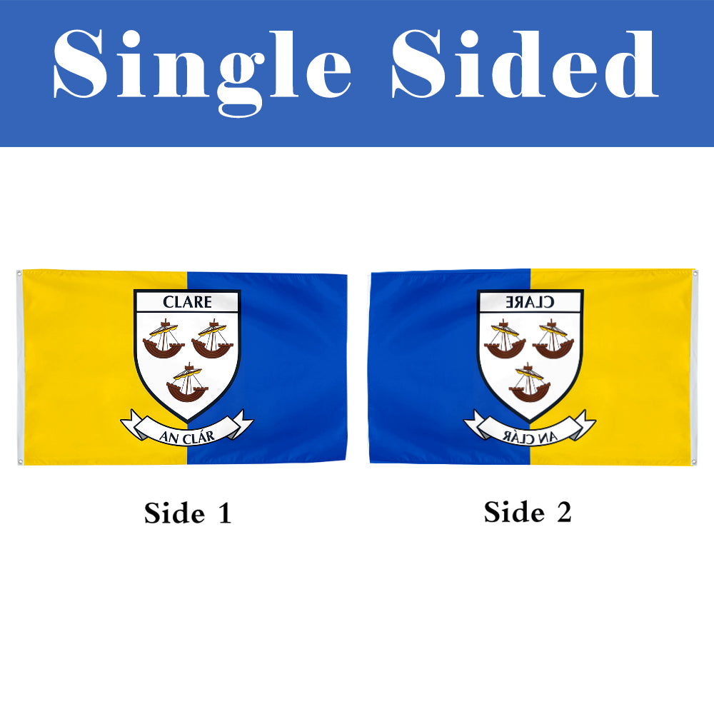Clare County Coat of Arms Ireland flag 3x5ft banner man cave