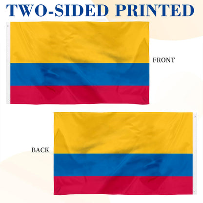 Colombia Flag: 3x5ft Man Cave Latin American Vibrant Style Decor Banner