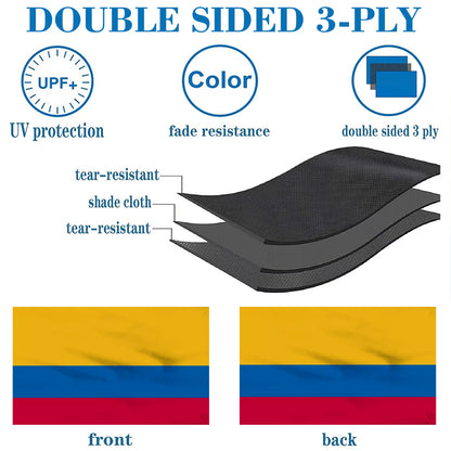 Colombia Flag: 3x5ft Man Cave Latin American Vibrant Style Decor Banner