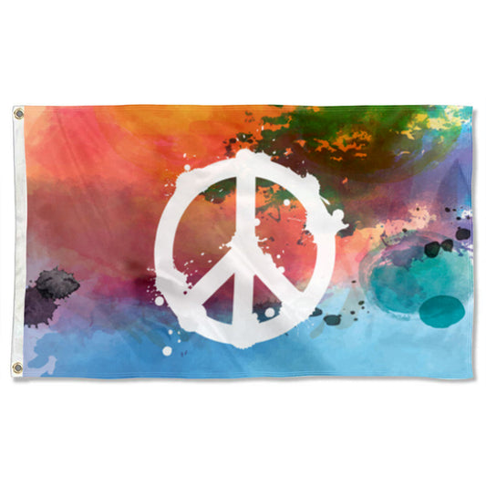 Colorful Peace Sign flag 3x5ft banner man cave