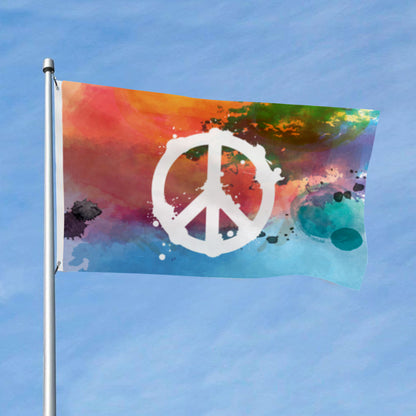 Colorful Peace Sign flag 3x5ft banner man cave
