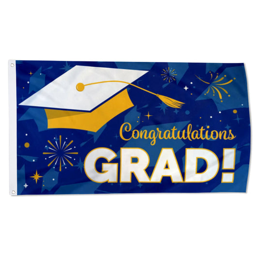 "Congratulations Grad!" flag 3x5ft banner man cave