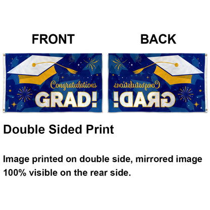 "Congratulations Grad!" flag 3x5ft banner man cave