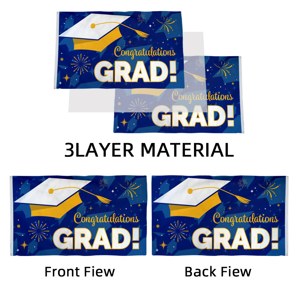 "Congratulations Grad!" flag 3x5ft banner man cave