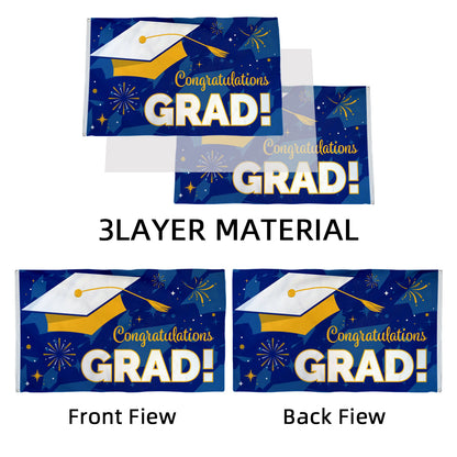 "Congratulations Grad!" flag 3x5ft banner man cave