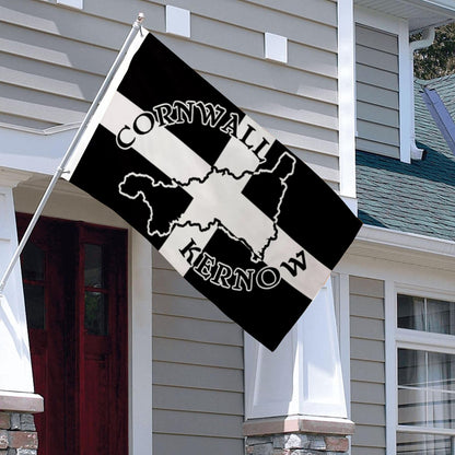 Cornwall (UK) Silhouette Kernow flag 3x5ft banner man cave