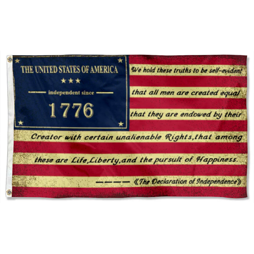 US Declaration of Independence 1776 flag 3x5ft banner man cave