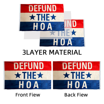 DEFUND THE HOA flag 3x5ft banner man cave