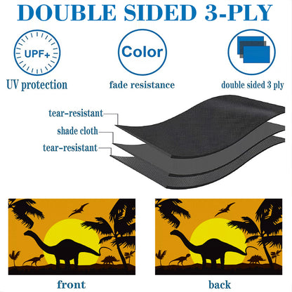 Dinosaurs Silhouette flag 3x5ft banner man cave