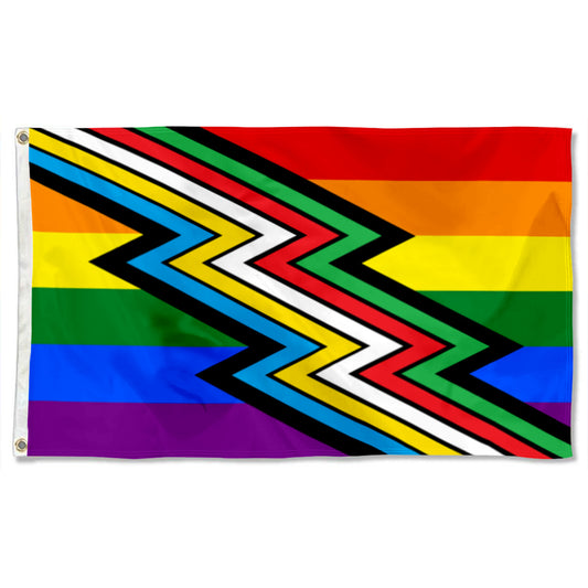 Disability Lightning Rainbow Pride flag 3x5ft banner man cave