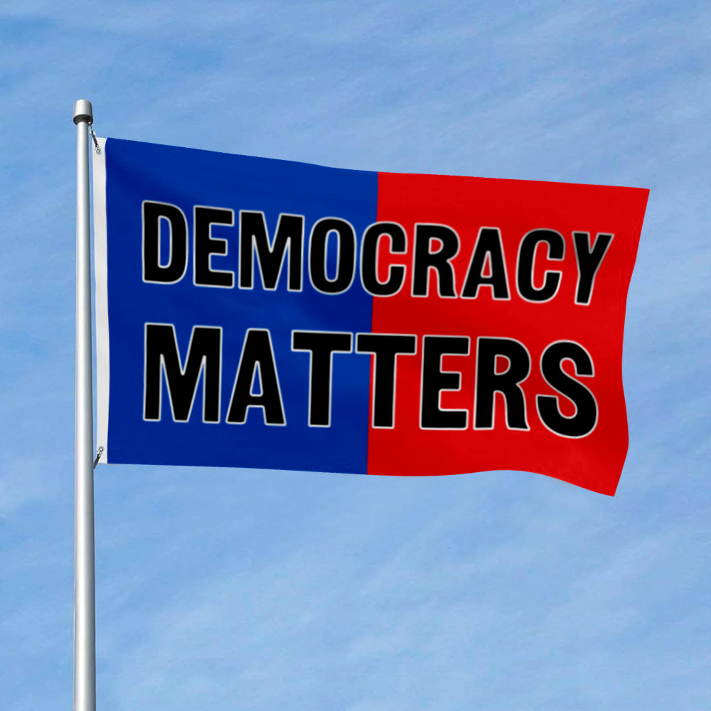 "Democracy Matters" flag 3x5ft banner man cave
