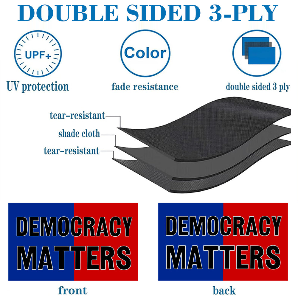 "Democracy Matters" flag 3x5ft banner man cave