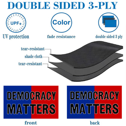 "Democracy Matters" flag 3x5ft banner man cave