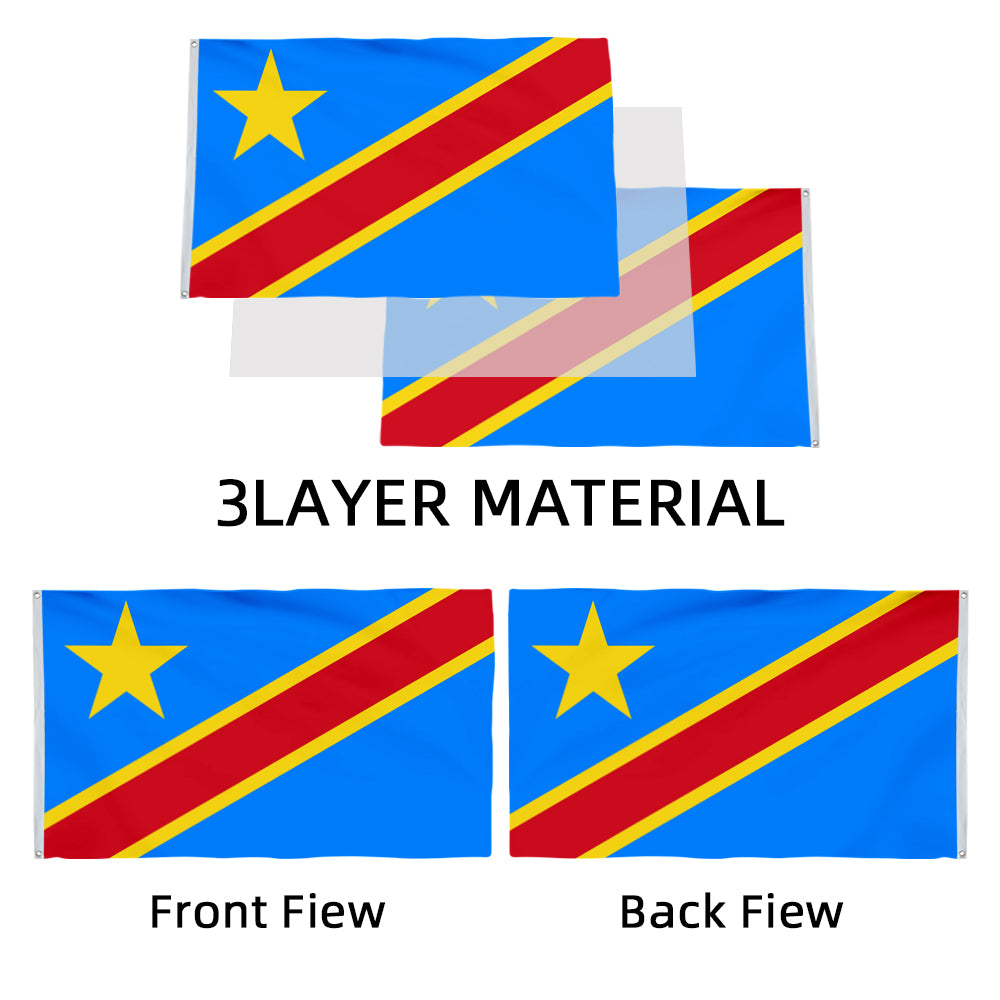 Democratic Republic of Congo flag 3x5ft banner man cave