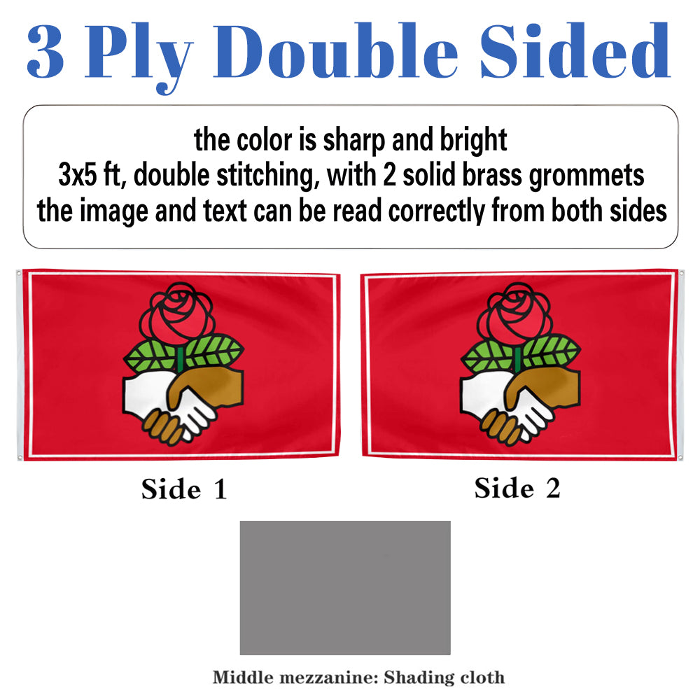 Democratic Socialists of America flag 3x5ft banner man cave