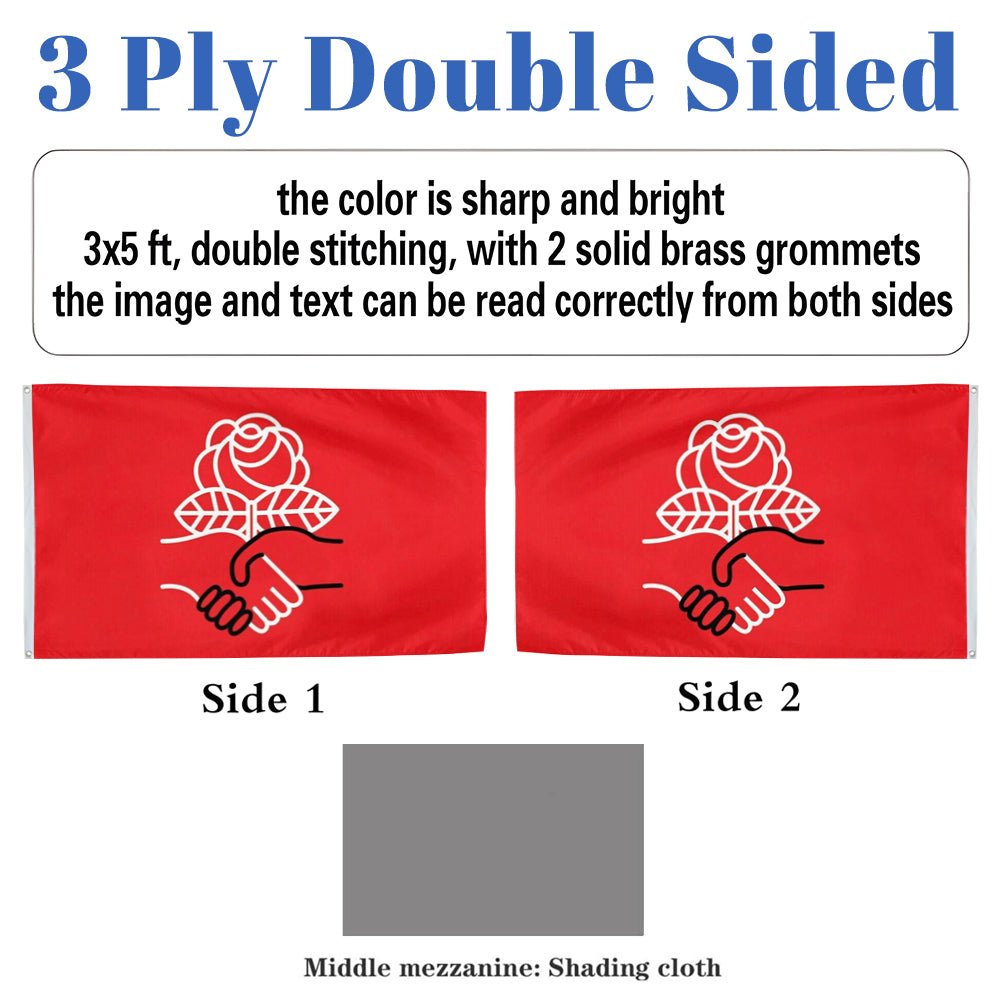 Democratic Socialists of America flag 3x5ft banner man cave 2