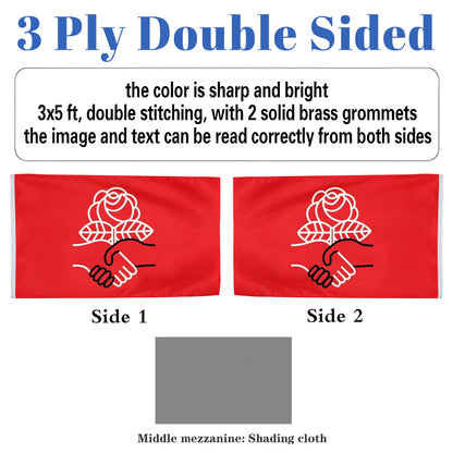 Democratic Socialists of America flag 3x5ft banner man cave 2