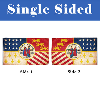 Detroit City flag 3x5ft banner man cave