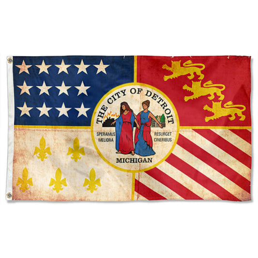 Detroit City flag 3x5ft banner man cave