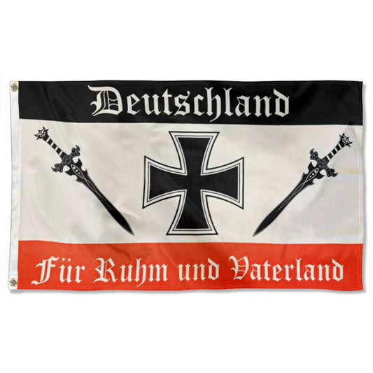 Deutschland - Für Ruhm und Vaterland flag 3x5ft banner man cave